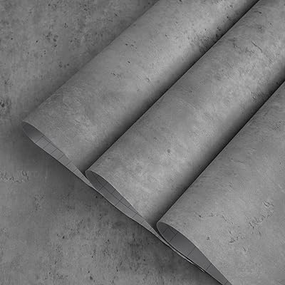 Papier peint totio à motif industriel vintage, vinyle, béton, pvc mat, 24" x