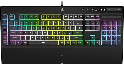 Corsair k55 rgb pro xt rétroéclairage dynamique par touche 6 touches macro