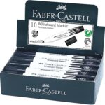 Marqueur pour tableau blanc faber-castell grip avec pointe ronde 10 pièces