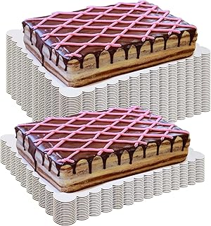 50pcs planches à gâteaux rectangulaires jetables plaque gâteau ondulée en carton blanc résistant