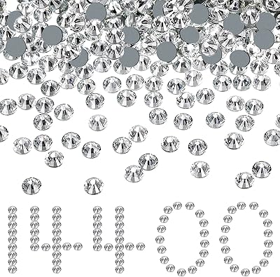 14400 pièces de strass en cristal à dos plat en vrac, pierres rondes