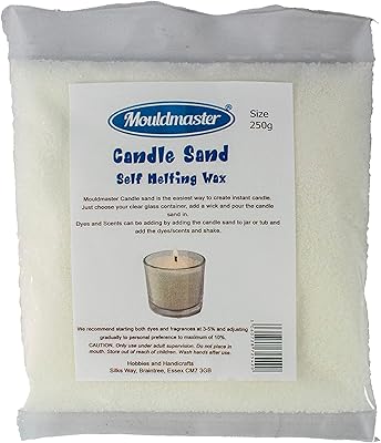 Grains de cire auto-fondants mold master de bougie, 250 g, blanc