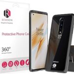 Coque arrière en silicone transparent en acrylique ramson compatible avec oneplus 8 (noir)