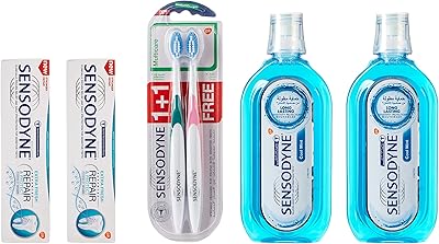 Dentifrice, bain de bouche et brosse à dents sensodyne pour sensibilité, 2x dentifrice, 2x bain de bouche et 2x brosse à dents. DIAYTAR COTE D'IVOIRE est une boutique en ligne généraliste qui propose plus de 300 000 références de produits, répondant ainsi aux besoins de ses clients ivoiriens. Avec une telle offre, elle est devenue la boutique leader en Cote d'Ivoire. Elle offre une grande variété de produits allant de l'électronique aux produits alimentaires.