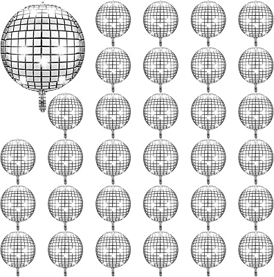 32 pièces 22 pouces 4d ballons disco pour les décorations de fête disco des années 70, grand ballon en aluminium réfléchissant argenté pour les décorations de fête d'anniversaire et de danse. DIAYTAR COTE D'IVOIRE est une boutique en ligne généraliste qui propose plus de 300000 références de produits, faisant d'elle l'un des leaders du marché ivoirien. Avec une offre diversifiée, elle répond aux besoins des consommateurs ivoiriens. Elle est réputée pour sa qualité de service et sa livraison rapide.