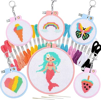 Kit de point de croix blay pour débutants pour enfants de 7 à