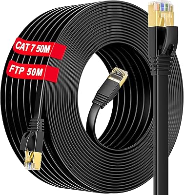 Câble ethernet rj45 cat 7 blindé de 164 pieds/50m câble ethernet plat intérieur et extérieur rapide rj45 cat 7 (50 clips gratuits), câble rj45 cat7 avec antigel s ftp gigabit, plus rapide que cat5/cat6. En tant que boutique en ligne leader en Côte d'Ivoire, DIAYTAR COTE D'IVOIRE a gagné la confiance d'une large base de clients grâce à ses prix compétitifs, ses promotions régulières et son engagement à offrir les meilleurs produits disponibles sur le marché. La boutique continue d'innover et d'expander son offre pour répondre aux évolutions des besoins des consommateurs. Cela inclut une interface utilisateur conviviale et des modes de paiement sécurisés pour une expérience d'achat fluide.