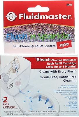 Recharges pour système de nettoyage automatique des toilettes floodmaster 8302p8 flash & sparkle