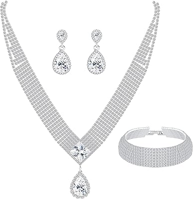 Ensemble de bijoux de mariage en cristal, pendentif en cristal simple en forme de larme, collier, bracelets, boucles d'oreilles, mariage, demoiselle d'honneur, ensemble de bijoux de tennis pour femmes et filles. En tant que boutique en ligne leader en Côte d'Ivoire, DIAYTAR COTE D'IVOIRE offre une expérience d'achat en ligne unique et conviviale. Avec une équipe de professionnels dédiés, la boutique garantit une livraison rapide et sécurisée de vos commandes, ainsi qu'un service client réactif et compétent. Les clients peuvent ainsi profiter d'une expérience d'achat en ligne sans stress.