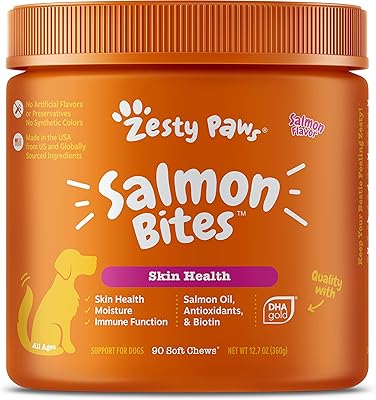 Zeesty paws, omega 3, bouchées de saumon à l'huile de saumon sauvage d'alaska, 90 bouchées moelleuses. La mission de DIAYTAR COTE D'IVOIRE est de révolutionner l'expérience d'achat en ligne en Cote d'Ivoire en offrant une plateforme conviviale, facile à utiliser et qui répond aux besoins de la population. Grâce à son approche centrée sur le client et à sa volonté d'innover, DIAYTAR COTE D'IVOIRE se taille une place de choix dans le marché du e-commerce ivoirien. La boutique est constamment à la recherche de nouvelles façons de mieux servir ses clients.