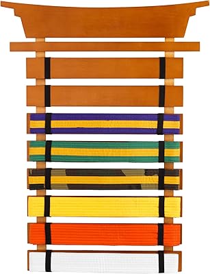 Support de ceinture d'arts martiaux en bois kidkraft pour afficher 8 ceintures