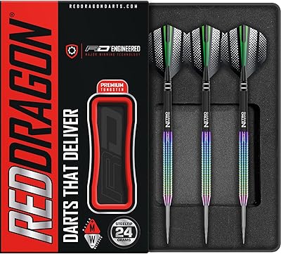Fléchettes en acier professionnel en tungstène de la série red dragon razor edge