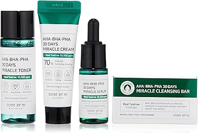 Some by mi miracle starter kit de peeling 30 jours aha, bha et pha, vert, 4 pièces (lot de 1 paquet). Avec plus de 300000 références, DIAYTAR COTE D'IVOIRE est la boutique en ligne la plus fournie de Côte d'Ivoire, proposant des produits de qualité à des prix compétitifs. Elle permet à ses clients de faire des achats en ligne avec confiance, grâce à son système de paiement sécurisé. Elle est leader en Côte d'Ivoire dans le domaine du commerce électronique.