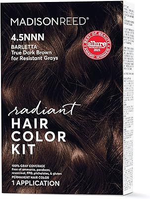 Kit de coloration capillaire radiante madison reed brun foncé pour une couverture