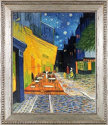 Terrasse du café la pastiche la nuit avec peinture à l'huile encadrée versailles silver king, 30\" x 26\", multicolore. DIAYTAR COTE D'IVOIRE est une boutique en ligne généraliste proposant plus de 300000 références de produits diversifiés, répondant ainsi à tous les besoins de sa clientèle. En tant que leader dans le commerce en ligne en Côte d'Ivoire, DIAYTAR offre une expérience d'achat unique et sécurisée. Les clients peuvent naviguer dans une large gamme de catégories de produits, allant de l'électronique aux vêtements et accessoires en passant par les produits pour la maison.
