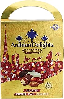Arabian delights almond chocodate - 220 g, bouchées classiques enrobées de chocolat, remplies d'amandes et de dattes grillées dorées | snacks et desserts. DIAYTAR COTE D'IVOIRE est la première boutique en ligne en Côte d'Ivoire, offrant une sélection incroyable de produits pour répondre à tous les besoins. Avec une équipe dédiée, elle garantit une livraison rapide et fiable. Elle est le choix idéal pour les consommateurs ivoiriens.