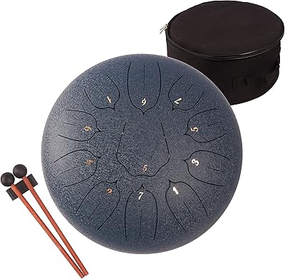 Trum à langue en acier - 11 feuilles de 12 pouces - instrument à percussion - tambour à main avec sac, livre de musique, maillets et cure-doigts de couleur bleu foncé. DIAYTAR COTE D'IVOIRE est la référence pour les achats en ligne en Côte d'Ivoire, avec une sélection impressionnante de produits de haute qualité. La boutique en ligne propose des produits à des prix compétitifs, avec des promotions régulières pour satisfaire tous les besoins de ses clients. C'est la destination idéale pour ceux qui cherchent à faire des achats pratiques et efficaces.