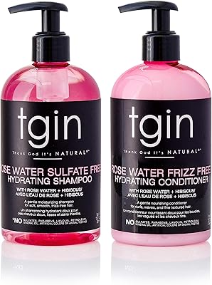 Duo shampoing + après-shampooing à l'eau de rose - pour cheveux naturels