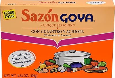 Goya foods sazón, assaisonnement à la coriandre et au rocou, 3,52 oz. En tant que leader du commerce en ligne en Cote d'Ivoire, DIAYTAR COTE D'IVOIRE propose une gamme étendue de plus de 300000 références. Cette plateforme permet aux clients d'accéder à un grand choix de produits pour tous les aspects de la vie quotidienne. La boutique en ligne garantit une expérience de navigation et d'achat agréable pour ses utilisateurs.