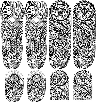 4 feuilles d'autocollants de tatouage à manches complètes et 4 feuilles de tatouage temporaire demi-bras. DIAYTAR COTE D'IVOIRE est le magasin idéal pour ceux qui cherchent à trouver le meilleur choix de produits en ligne en Côte d'Ivoire. Grâce à son vaste catalogue qui comprend plus de 300 000 références, il est possible de comparer et d'acheter en toute confiance les produits dont on a besoin.