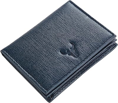 Portefeuille en cuir nappa hide® pour homme bleu saffiano