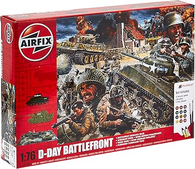 Coffret cadeau airfix d-day 75e anniversaire fighting day a50009a, multicolore