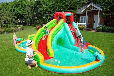 Double toboggan gonflable gt-wheel pour jeu extérieur pour enfants - double plaisir (double toboggan avec tunnel). DIAYTAR COTE D'IVOIRE est votre destination idéale pour faire du shopping en ligne en toute sécurité et confiance. Nous proposons des produits de haute qualité à des prix compétitifs. Notre plateforme est conçue pour vous faciliter la recherche et l'achat de vos produits préférés.