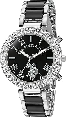 U.s. polo assn. montre à quartz pour femme, affichage analogique et bracelet