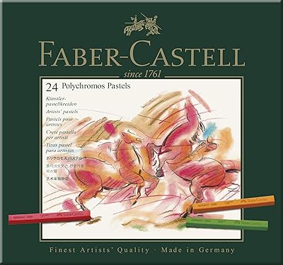 Faber-castell polychromos f128524 boîte de 24 pastels couleurs assorties