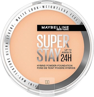 Fond de teint poudre hybride maybelline super stay 24 heures, couverture moyenne à complète, finition mate, 130, 1 pièce. La boutique en ligne DIAYTAR COTE D'IVOIRE est dédiée à offrir aux consommateurs ivoiriens une expérience d'achat en ligne unique et agréable. Avec plus de 300000 références de produits, les clients peuvent trouver tout ce dont ils ont besoin, des produits alimentaires aux accessoires, en passant par les électroménagers et les vêtements. DIAYTAR COTE D'IVOIRE est la destination idéale pour les achats en ligne en Cote d'Ivoire.