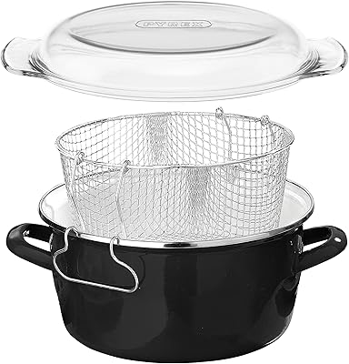 Premier housewares friteuse 5l, poêle à frire en émail avec couvercle en verre, friteuse noire 16x33x27. Avec sa plateforme en ligne conviviale et facile à utiliser, DIAYTAR COTE D'IVOIRE offre une expérience d'achat en ligne agréable et pratique. Les clients peuvent naviguer facilement entre les différentes catégories de produits et trouver ce qu'ils recherchent en peu de temps. La boutique en ligne est accessible depuis n'importe quel appareil connecté à Internet, ce qui permet aux clients de faire leurs achats à partir de chez eux ou en déplacement.
