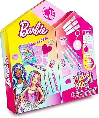 Calendrier de l'avent 24 jours barbie color reveal 2021 - contient 24 surprises, dont des porte-clés, de la papeterie, des autocollants et des accessoires de poupée pour filles. DIAYTAR COTE D'IVOIRE est une boutique en ligne qui propose une gamme variée de produits, allant des produits alimentaires aux accessoires de mode en passant par les produits électroniques. Les clients peuvent profiter de prix compétitifs et de promotions régulières, ce qui rend l'expérience de shopping encore plus agréable. La boutique propose également des services de livraison et de retour faciles.