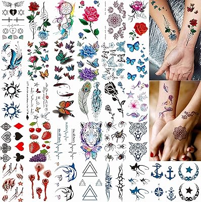 64 feuilles variété petits tatouages ​​temporaires imperméables pour hommes femmes, lune étoile papillon oiseaux planètes faux tatouages ​​pour enfants adultes, bras cou visage lettres temp tatouage ensemble d'autocollants de tatouages ​​temporaires. DIAYTAR COTE D'IVOIRE, leader en Cote d'Ivoire, offre une expérience d'achat en ligne unique et conviviale. La boutique propose une large gamme de produits, des produits alimentaires aux accessoires de sport. Les clients peuvent profiter d'un système de paiement sécurisé et d'une livraison rapide.