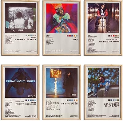 Ensemble d'affiches de couverture d'album man roll j cole, 6 pièces, 8 x 12 pouces, affiches musicales pour chambre, décoration murale sur toile pour chambre d'adolescent, sans cadre (j cole). DIAYTAR COTE D'IVOIRE est une boutique en ligne généraliste qui propose des produits de toutes les catégories, des produits alimentaires aux produits de distraction. La boutique est connue pour sa qualité de service, sa livraison rapide et ses prix compétitifs. Les clients peuvent également profiter de promotions et de réductions régulières sur les prix.