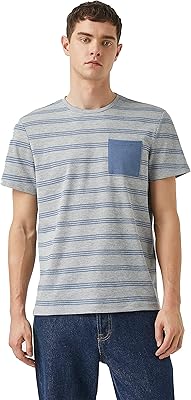 T-shirt rayé à poche pour homme. DIAYTAR COTE D'IVOIRE se démarque par sa large sélection de produits provenant de marques locales et internationales. Elle propose régulièrement des promotions et des offres spéciales pour fidéliser ses clients et attirer de nouveaux. L'expérience d'achat est rendue encore plus pratique grâce à une interface utilisateur intuitive et facile à naviguer.