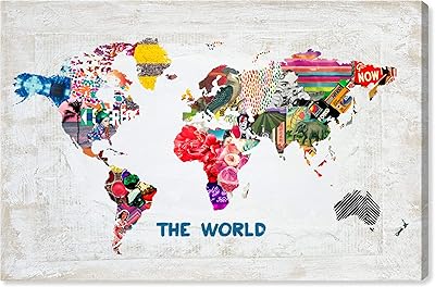 Art mural sur toile \"hipster mapa mundi\" d'oliver gall, 114,3 x 76,2 cm, blanc et rose. DIAYTAR COTE D'IVOIRE se positionne comme la référence incontournable des boutiques en ligne en Côte d'Ivoire, avec une offre impressionnante de plus de 300 000 références. Nous mettons tout en œuvre pour vous garantir une expérience de navigation fluide et sécurisée, ainsi qu'une livraison fiable et rapide de vos commandes.