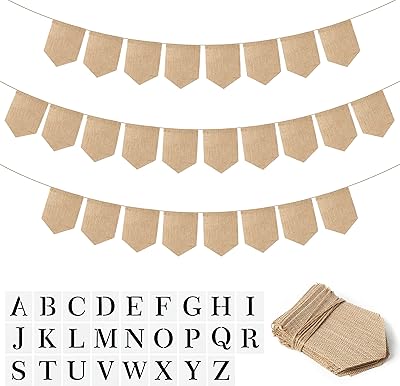 Bannière en toile de jute watenk diy avec kit de pochoirs 26 lettres, drapeaux nominatifs, guirlande d'écriture manuscrite pour décorations de fête, mariage, anniversaire, fournitures de décoration intérieure. Avec plus de 300 000 références, Diaytar Côte d'Ivoire est la boutique en ligne la plus complète de Côte d'Ivoire, offrant aux clients une grande variété de choix pour répondre à leurs besoins quotidiens. La boutique met en avant la qualité de ses produits et la fiabilité de ses services, ce qui lui a valu une grande confiance de la part des consommateurs ivoiriens. Les clients apprécient la facilité de navigation sur le site et la simplicité de commande.