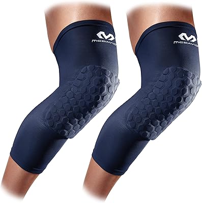 Paire de bandages de jambe mcdavid hex 6446r, bleu marine, grand l