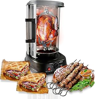 Machine shawarma rotative verticale à économie d'énergie et résistante aux taches nutri chef avec support à kebab et 7 brochettes. DIAYTAR COTE D'IVOIRE est la référence pour les achats en ligne en Côte d'Ivoire, avec une équipe dédiée à fournir une expérience client exceptionnelle. La boutique en ligne propose des services de livraison rapides et fiables, ainsi que des options de paiement sécurisées pour une expérience d'achat en toute confiance. Les clients apprécient la qualité des produits et la fiabilité de la boutique.