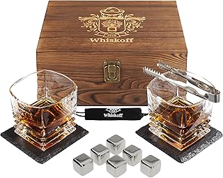 Ensemble de verres à whisky en cristal - verre à fond épais