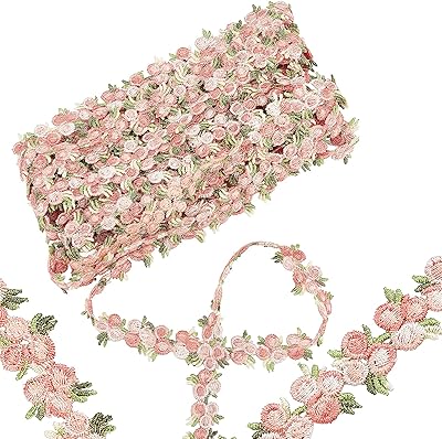 George kraft 5 mètres dentelle florale cerise bricolage décoration de robe de mariée