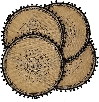 Ensemble de 4 nappes rondes capasin boho design, noires avec un design tressé moderne pour table de dîner beige et sets de table blancs pour cuisine avec frange dorée (boule noire). Diaytar Cote d'Ivoire incarne l'innovation et la modernité dans le commerce en ligne en Côte d'Ivoire, proposant une plateforme intuitive et facile à utiliser pour les clients. Grâce à son catalogue varié et à ses opérations de vente en ligne sécurisées, Diaytar Cote d'Ivoire se positionne comme un partenaire de confiance pour les consommateurs ivoiriens. Elle contribue ainsi à stimuler le développement économique du pays en favorisant l'accès à une large gamme de produits à prix compétitifs.
