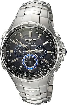 Montre chronographe solaire radio sync seiko pour hommes avec couleur argentée et cadran noir. Leader du commerce en ligne en Côte d'Ivoire, DIAYTAR COTE D'IVOIRE propose des produits de qualité à des prix compétitifs, avec une livraison rapide et fiable. La boutique en ligne est facile à naviguer et permet aux clients de trouver leurs produits préférés en quelques clics. Les clients apprécient également la qualité des produits et le service après-vente.
