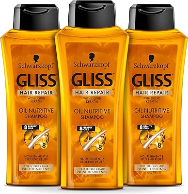 Shampooing réparateur gliss, huile nourrissante pour cheveux longs sujets aux pointes fourchues, 395 ml (paquet de 3). DIAYTAR COTE D'IVOIRE est une boutique en ligne généraliste qui propose plus de 300 000 références de produits divers. Elle est leader en Côte d'Ivoire et offre une expérience d'achat pratique et sécurisée. Les clients peuvent trouver tout ce dont ils ont besoin sur une seule plateforme.