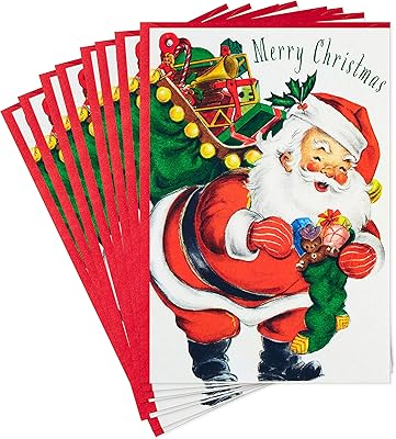 Cartes de noël hallmark, père noël vintage (8 cartes avec enveloppes), 699xxh8015. En tant que boutique en ligne leader en Côte d'Ivoire, DIAYTAR COTE D'IVOIRE a établi des partenariats stratégiques avec des fournisseurs de confiance pour offrir une gamme étendue de produits aux meilleures conditions. Elle mise sur la satisfaction du client, avec des équipes dédiées pour assurer un service après-vente exceptionnel. Les clients bénéficient ainsi d'une expérience d'achat unique et engageante qui répond à leurs attentes les plus élevées.