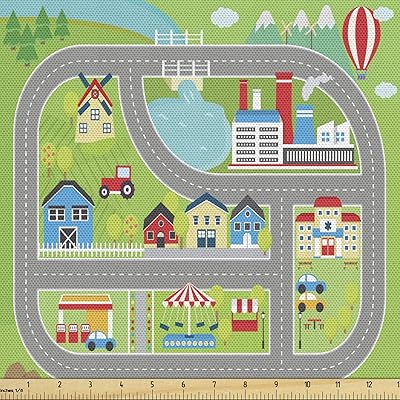 Tissu empson raceway au mètre, illustration de sunny city avec ferme industrielle, tissu décoratif pour tissus d'ameublement et décoration d'intérieur, 1 mètre, gris vert. En tant que boutique en ligne leader en Côte d'Ivoire, DIAYTAR COTE D'IVOIRE se distingue par sa grande sélection de produits et ses prix compétitifs. Elle propose également des services de livraison rapides et des options de paiement variées pour une expérience d'achat en ligne sans stress. La boutique est constamment mise à jour avec de nouveaux produits et des offres spéciales.