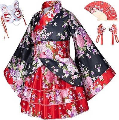 Robe kimono japonaise traditionnelle pour enfants filles, costume de cosplay pliable en soie avec bâton à cheveux et masque de renard. Avec plus de 300 000 références, la boutique en ligne DIAYTAR COTE D'IVOIRE offre un choix vaste et varié pour répondre à tous les besoins. De l'électronique aux produits pour la maison, en passant par les articles de mode, chaque catégorie de produits est représentée. Cela permet aux clients de trouver facilement ce qu'ils cherchent sur une seule plateforme.