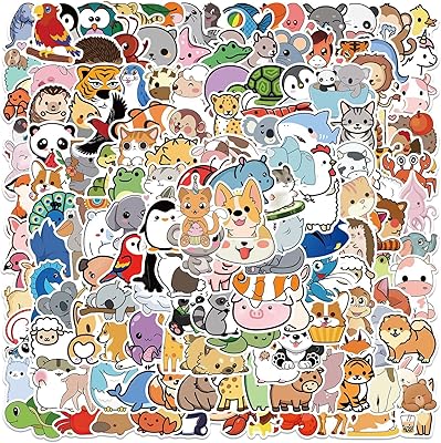 200 pièces d'autocollants en vinyle animés mignons pour bouteille d'eau, ordinateur portable, casque