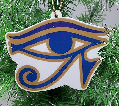 Décoration de sapin de noël avec le dessin de l'œil du pharaon égyptien. DIAYTAR COTE D'IVOIRE est la référence en matière de boutique en ligne généraliste en Côte d'Ivoire, proposant une large sélection de produits allant des accessoires de mode aux produits électroniques. Avec une équipe dédiée et passionnée, nous nous efforçons de fournir les meilleurs services à nos clients. Notre plateforme est conçue pour offrir une navigation fluide et des options de paiement sécurisées.