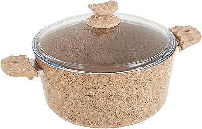 Marmite en granit home maker, 28 cm - marron clair